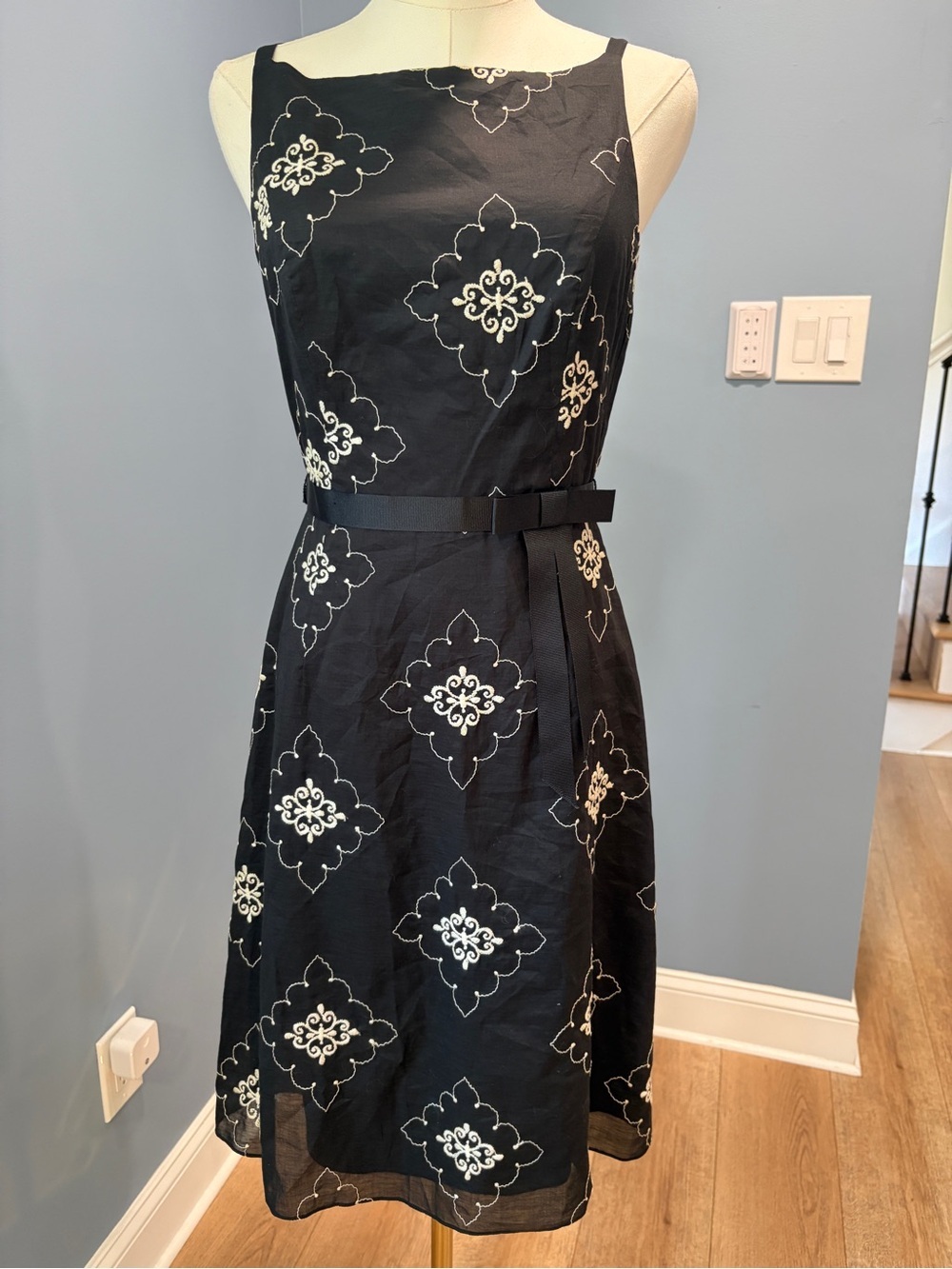 Laundry by Shelli Segal Black Embroidered Fit & Flare Dress